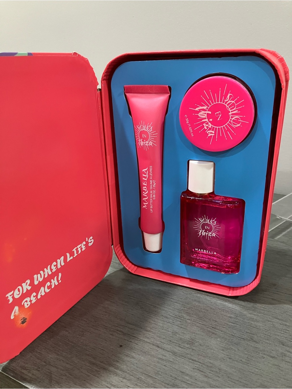Three-piece Solo en Ibiza Marbella bath and body set
